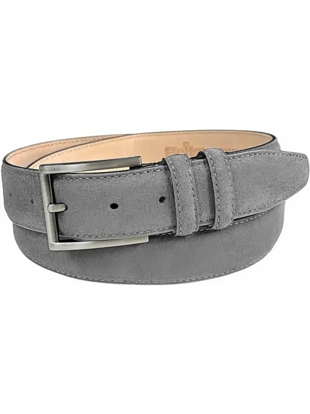 Stylish Men's Suede Leather Belt - Casual & Dress Options, 1-3/8